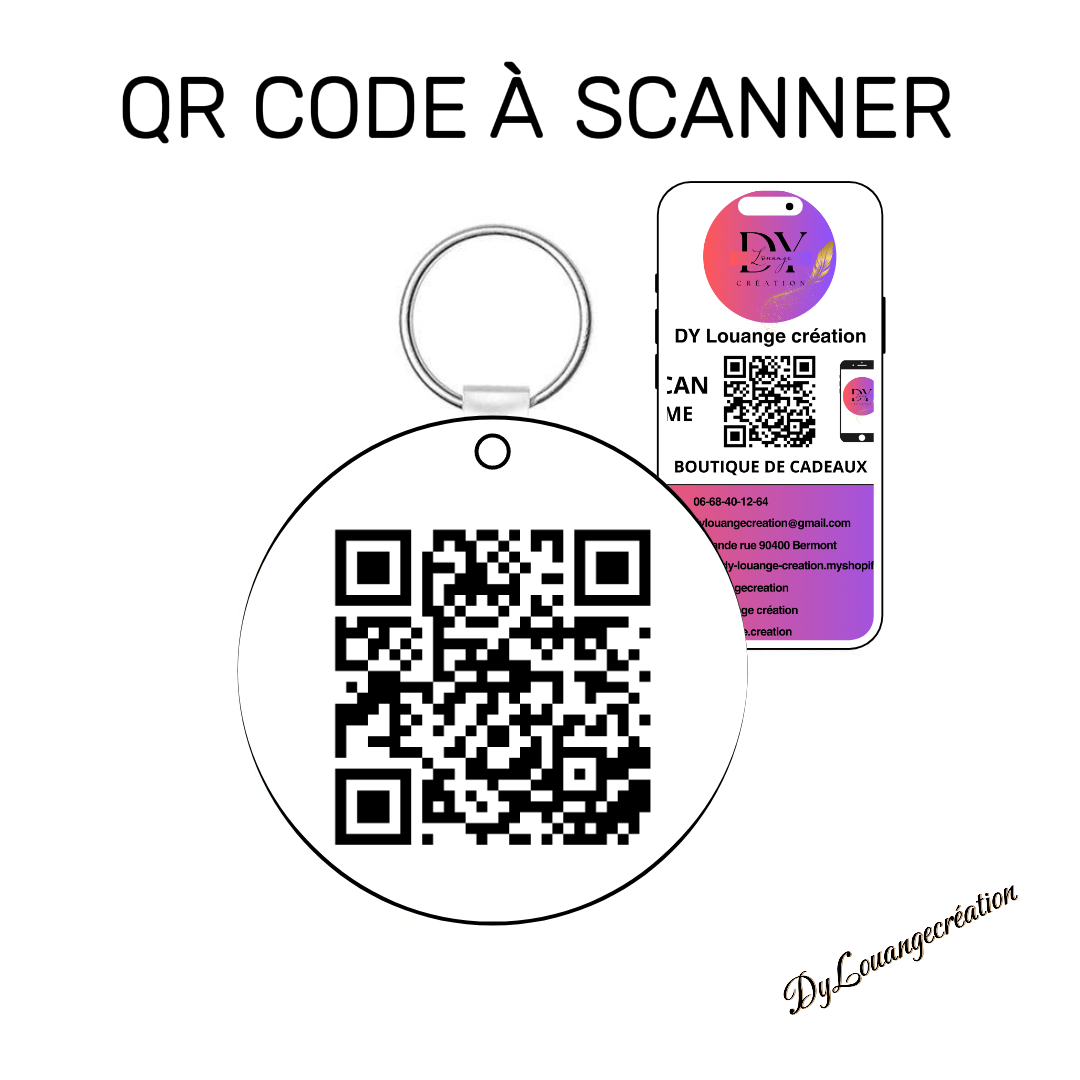 Porte-clés code QR d'entreprise